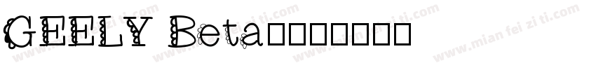 GEELY Beta1字体转换